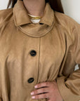 Tensione In - Bomber suede intrecciato beige