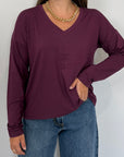 SusyMix - Maglia scatola scollo V vino