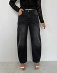 Civico23 - Jeans barrel nero