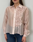 Tensione In - Camicia con voillant cipria