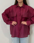 Dixie - Camicia fluida magenta