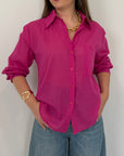 Tensione In - Camicia in cotone fuxia