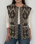 Tensione In - Gilet etnico tramato brown
