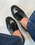 Mocassino vernice nero