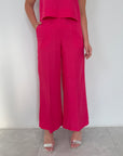 Tensione In - Completo Lino viscosa fuxia