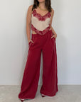 Haveone - Pantalone in cupro con banda india