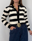 SusyMix - Cardigan rigato nero