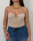 SusyMix - Body in pizzo beige