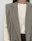 Haveone - Gilet doppiopetto fantasia check