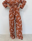 SusyMix - Pantalone paisley papaya