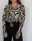 Tensione In - Maglia in tulle zebra