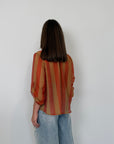 Haveone - Camicia righe larghe arancione/sabbia