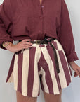 Haveone - Short Ivy farfalla righe