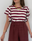 SusyMix - T-shirt con balzine e righe india