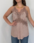 Haveone - Canotta lingerie rosa antico