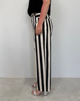 Tensione In - Pantalone trend righe bianco nero