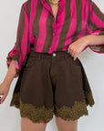Haveone - Short Ivy farfalla moro con pizzo