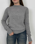 Pull girocollo 100% lana grigio