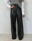Tensione In - Pantalone iconico similpelle nero