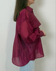 Dixie - Camicia fluida magenta