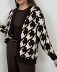Haveone - Cardigan pied de poule moro