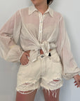 Haveone - Short con taglio vivo naturale