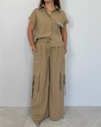 Tensione In - Pantalone cupro cargo