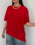 Dixie - Maglia asimmetrica rossa
