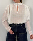 Haveone - Blusa bianca con dettagli lurex
