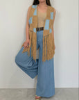 Haveone - Gilet con patch cammello