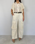 Tensione In - Pantalone cargo panna