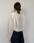 Haveone - Blusa bianca con dettagli lurex