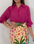 Tensione In - Camicia in cotone fuxia