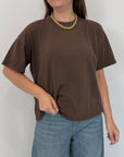 SusyMix - T-shirt basic a scatola moro