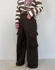 Haveone - Pantalone cargo moro