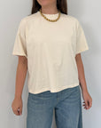 SusyMix - T-shirt basic a scatola panna