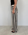 Tensione In - Pantalone trend righe bianco nero