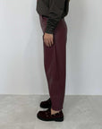 Haveone - Pantalone barrel ecopelle bordeaux