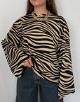 Tensione In - Maglia manica trapezio zebrata