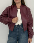 SusyMix - Bomber similpelle bordeaux