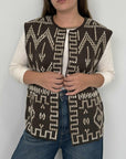 Tensione In - Gilet etnico tramato brown