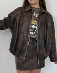 Haveone - Giubbino effetto vintage moro