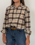 Civico23 - Camicia in flanella con spille beige