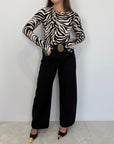 Tensione In - Pantalone barrel nero