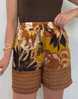 SusyMix - Short fantasia floreale ocra