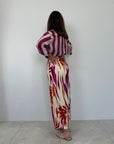 Haveone - Pantalone tropical multicolor