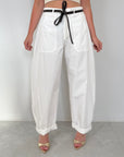 SusyMix - Pantalone con stellina LT bianco