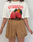 Haveone - Short in cotone con pence sabbia