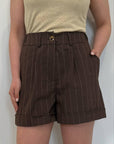 SusyMix - Short gessato moro