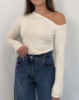 SusyMix - Maglia cutout panna